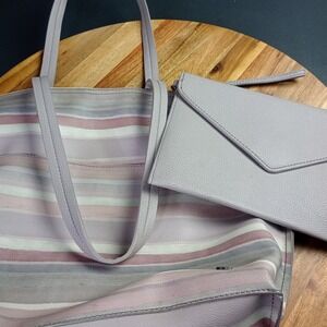 Elliott‎ Lucca Aria Multicolor Stripe Large Tote Shoulder Handbag Envelope